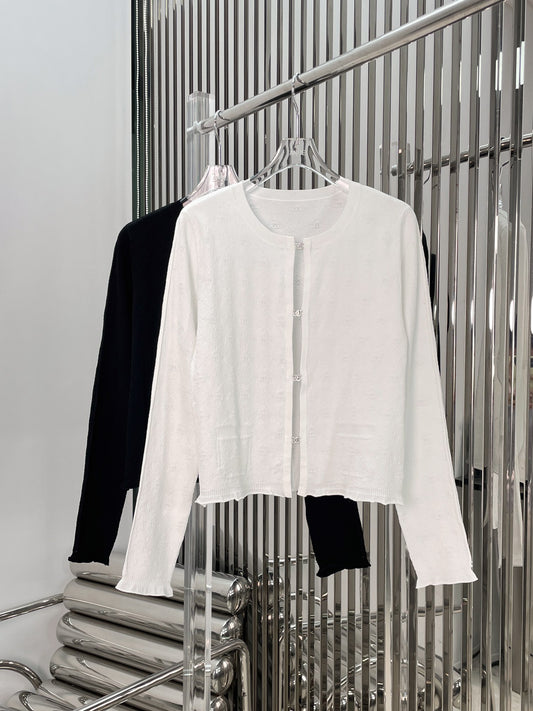 Diamond button knitted cardigan