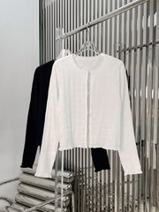 Diamond button knitted cardigan