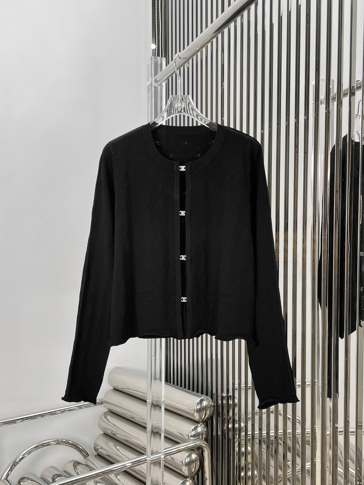 Diamond button knitted cardigan