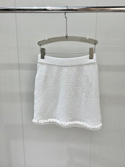 Lapel knitted skirt