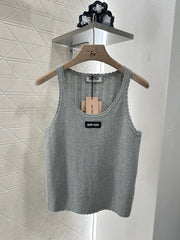 Lace knitted vest