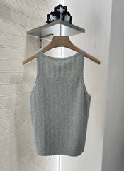 Lace knitted vest