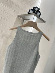 Lace knitted vest