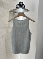 Lace knitted vest