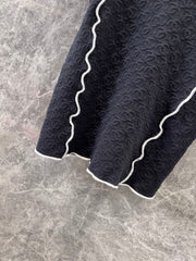 Jacquard slim-fit knit top