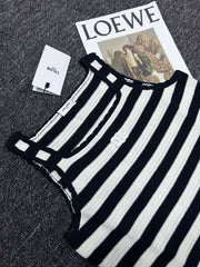 Striped ruffle dress
