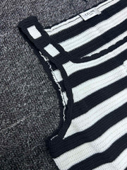 Striped ruffle dress