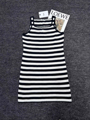 Striped ruffle dress