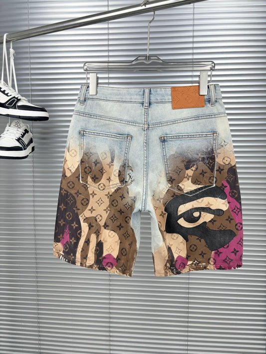 Printed lettering shorts