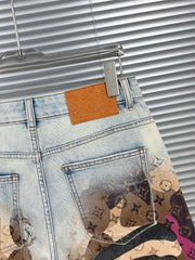 Printed lettering shorts