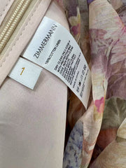 Irregular printed long-sleeved dress