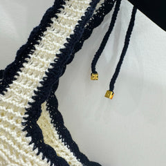 Knitted suspender dress