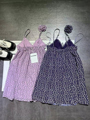 Holiday Flower Suspender Dress