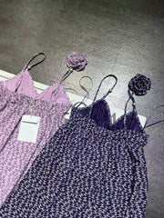 Holiday Flower Suspender Dress