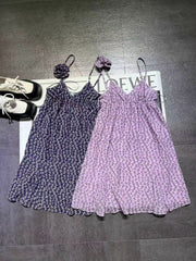 Holiday Flower Suspender Dress