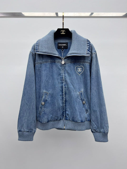 Lapel denim jacket