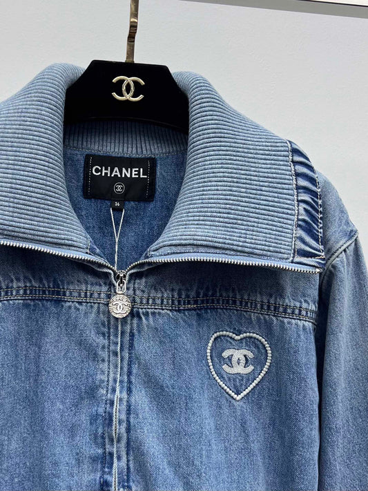 Lapel denim jacket