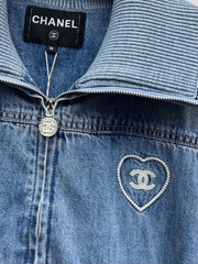Lapel denim jacket