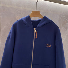 Hooded zip-up sweatshirt