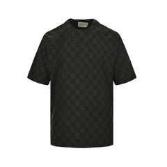 All-over jacquard short sleeves