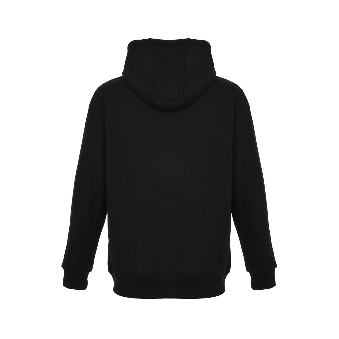 embroidered logo hooded sweatshirt