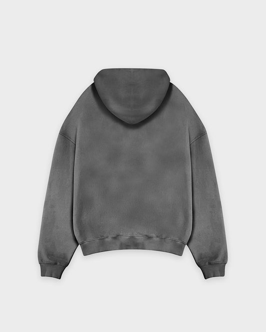 Stone Grey Basic Zip Hoodie