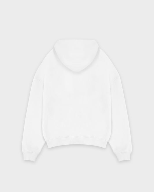 Heavy White Basic Hoodie