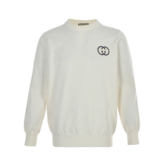 embroidered small logo knitted sweater