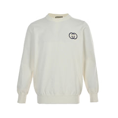 embroidered small logo knitted sweater