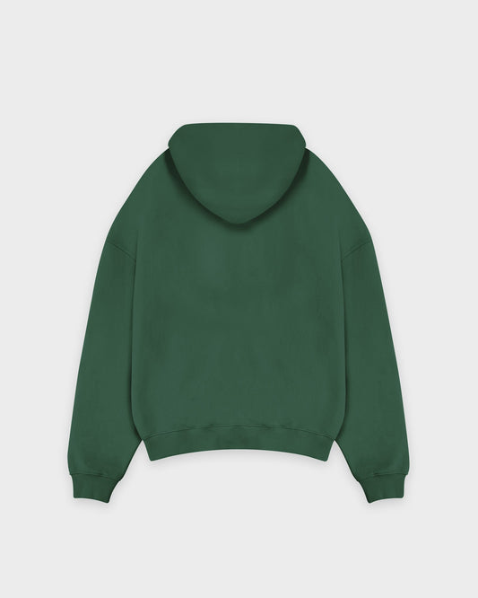 Heavy Hunter Green Basic Zip Hoodie