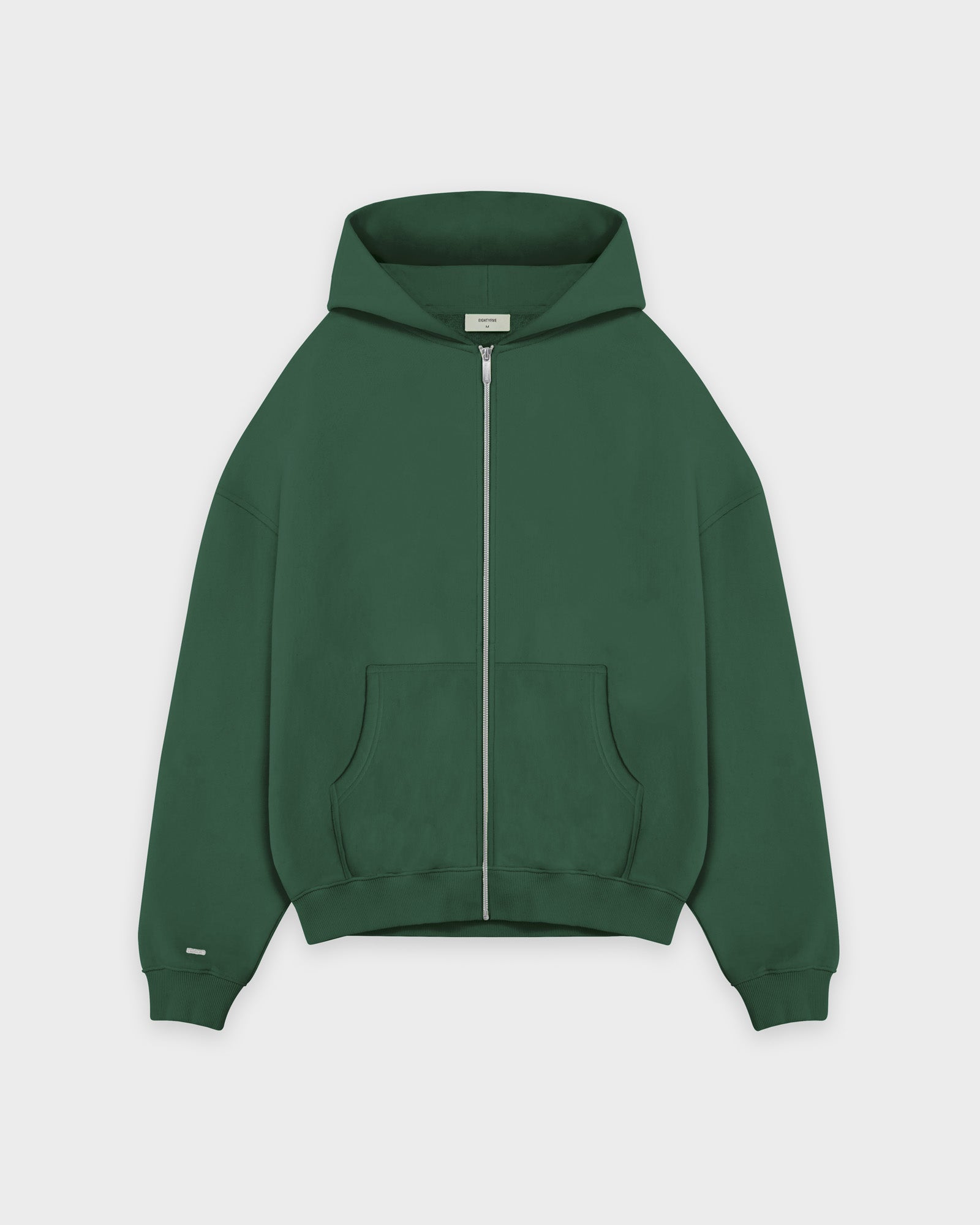 Heavy Hunter Green Basic Zip Hoodie