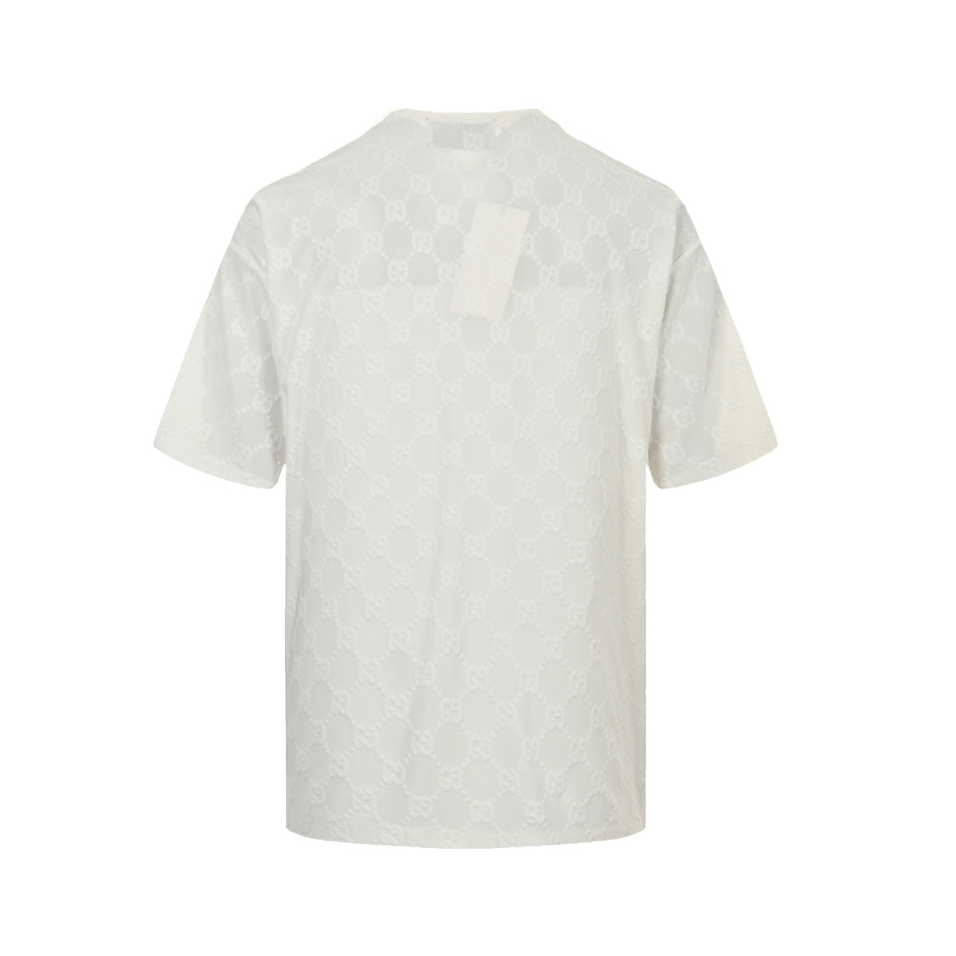 All-over jacquard short sleeves