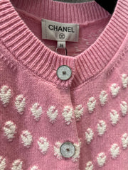 Round neck 9/3 sleeve knitted cardigan