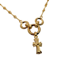 three-ring small cross necklace