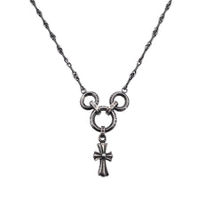 three-ring small cross necklace