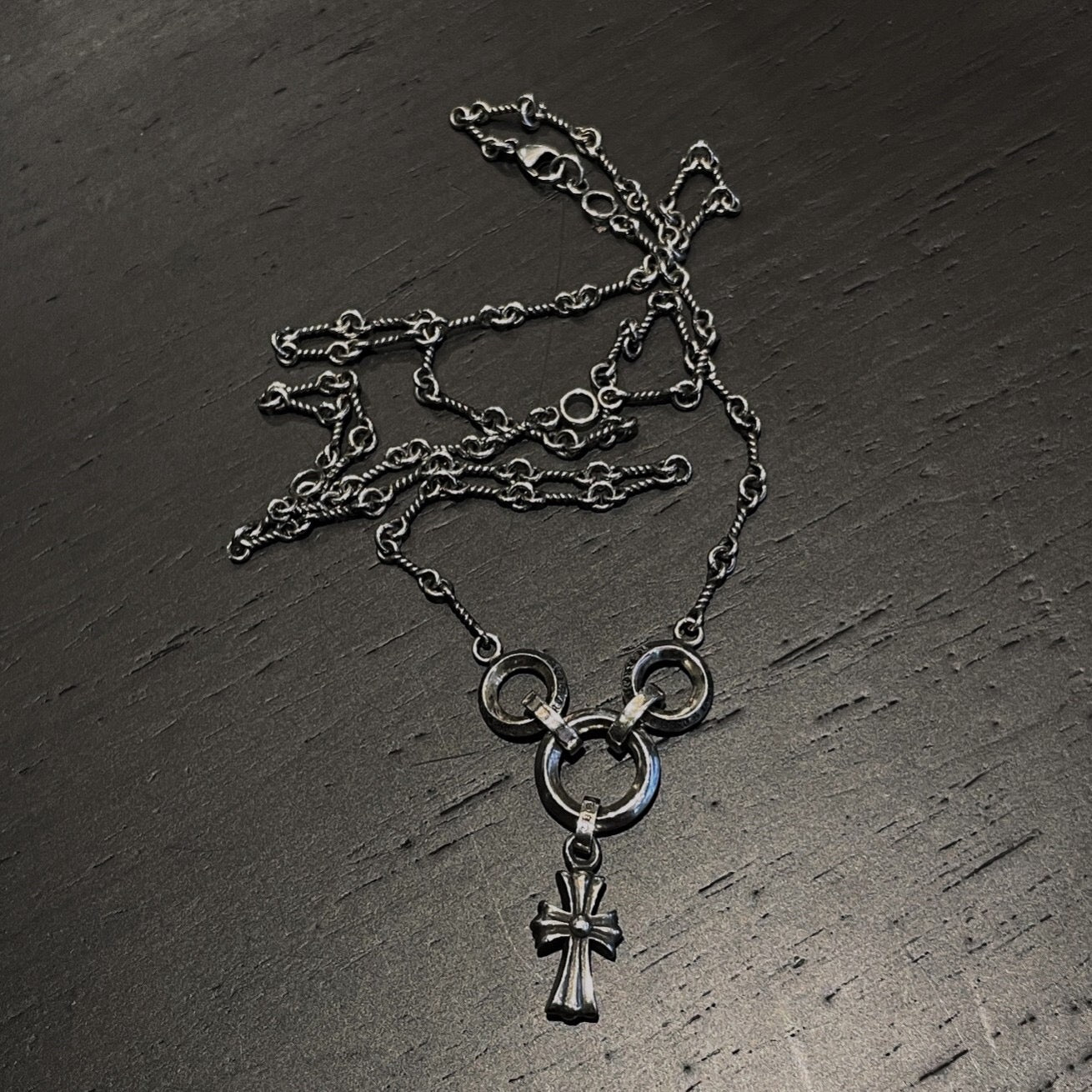 three-ring small cross necklace