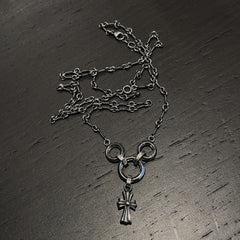 three-ring small cross necklace