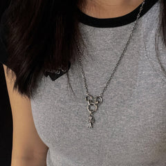 three-ring small cross necklace