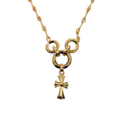 three-ring small cross necklace