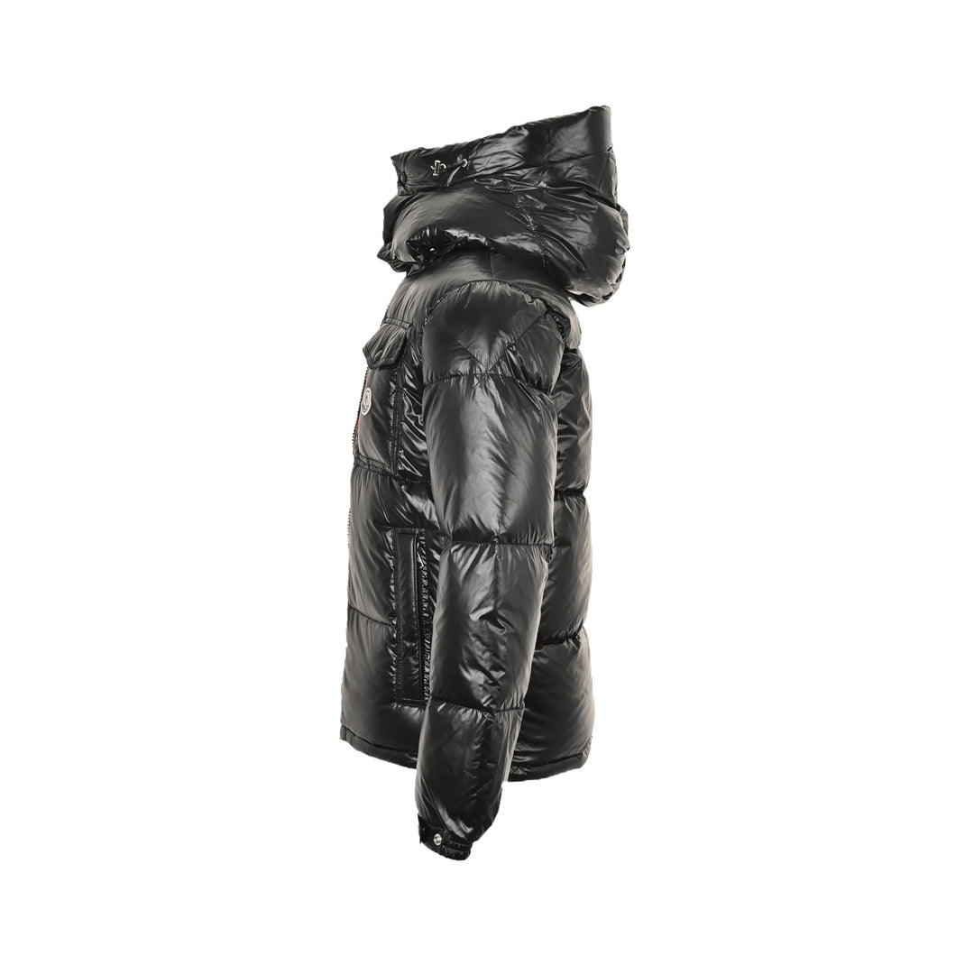 Maya pocket logo ribbon down jacket