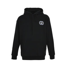 embroidered logo hooded sweatshirt