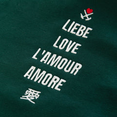 Hoodie "Love" Bottle Green