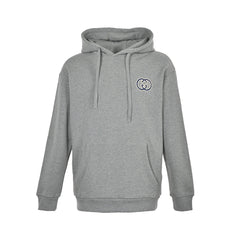 embroidered logo hooded sweatshirt