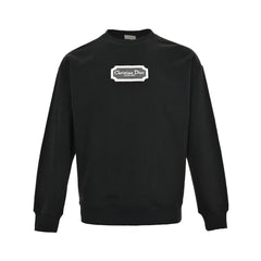 Silver label embroidered logo crew neck sweatshirt