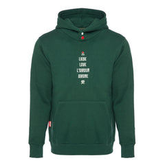 Hoodie "Love" Bottle Green