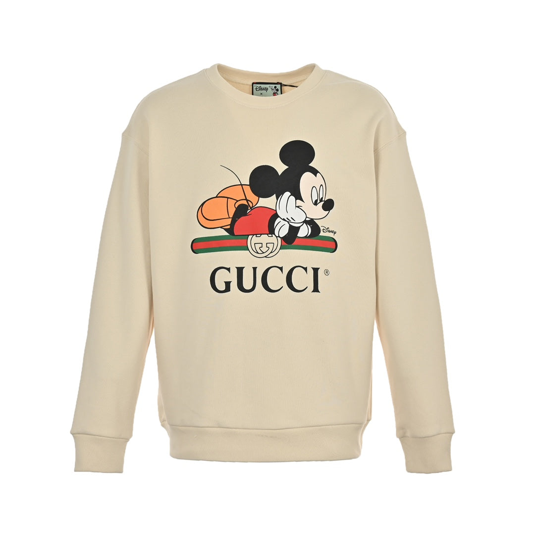 Mickey Mouse Print Crew Neck Sweatshirt